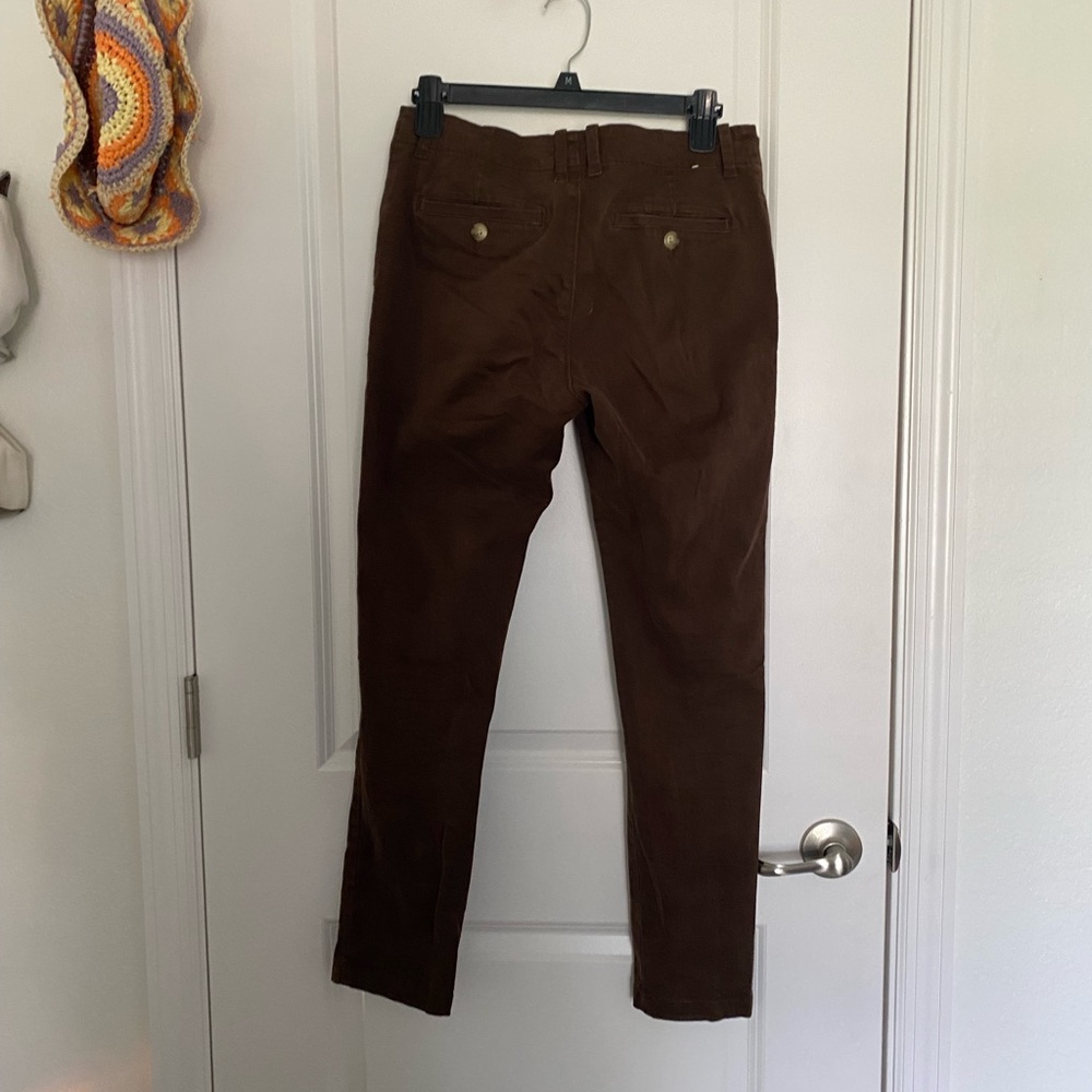 URBAN OUTFITTERS BROWN SOFT UNISEX PANTS. SIZE 29/30. SUPER COMFY LOW WAIST - Picture 2 of 5